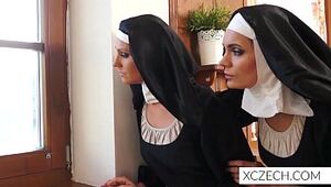 Freaky kinky porno with cathlic nuns and monster
