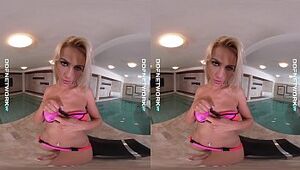 DDFNetwork VR - Virgin Smooch Wanks in the Sauna for you in VR